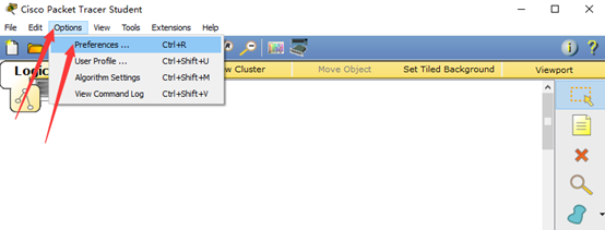 Cisco Packet Tracer Student软件设置简体中文