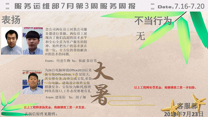 it运维外包服务周报