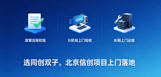选同创双子，北京信创项目上门落地