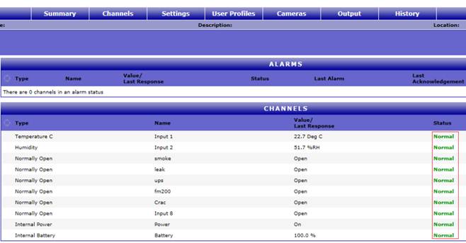 Sensaphone IMS-1000触发报警设置