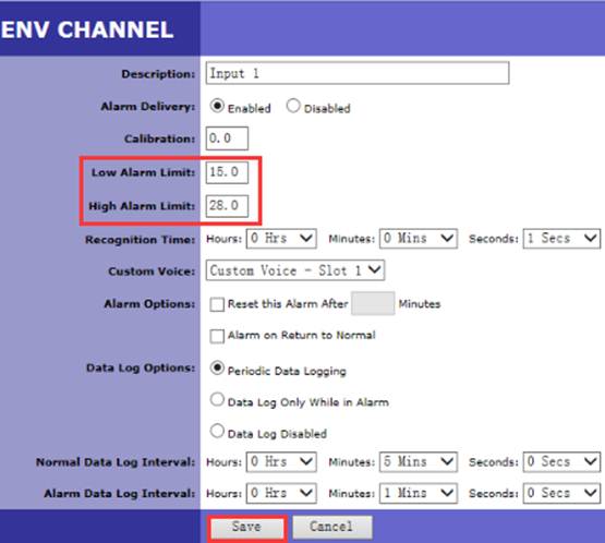 Sensaphone IMS-1000触发报警设置