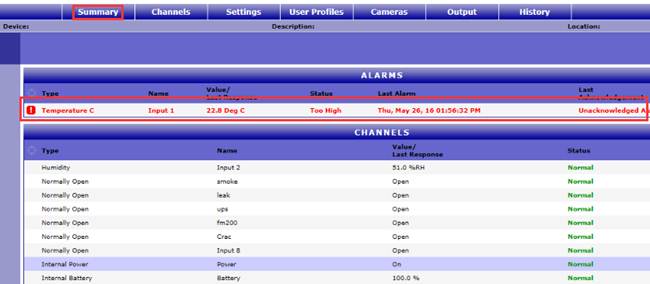 Sensaphone IMS-1000触发报警设置