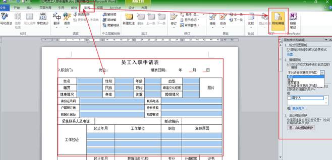 Word编辑限制保护