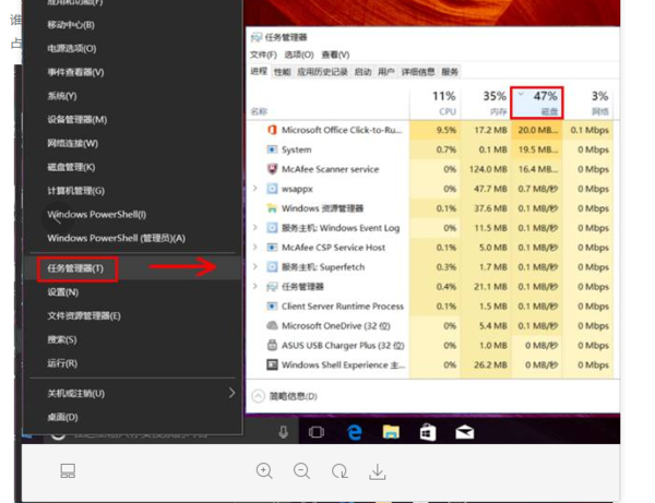 开始任务管理器